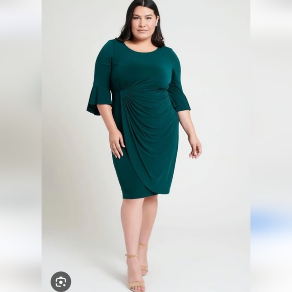 connected apparel Dresses & Skirts - Connected Apparel Jersey Dress- Kelly Green